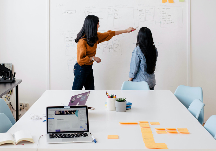 Two Woman Brainstorming Two Woman Brainstorming